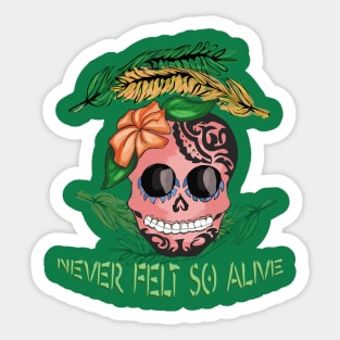 Vacation Skull Sticker